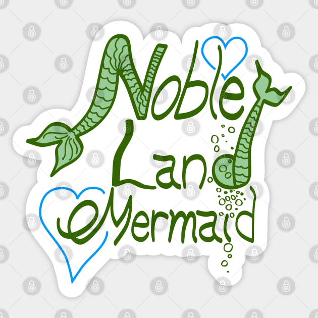 Noble Land Mermaid Sticker by andryn